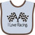 Inktastic I Love Racing Baby Bib Lavender and Purple