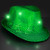 FlashingBlinkyLights Green Sequin Light Up LED Fedora Hat