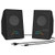 Computer Speakers- Desktop PC Speakers with LED Lights- Desktop Speakers Small- 3.5mm Aux Jack- USB Speakers for PC Monitor Wired Volume Control- Black