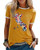 Womens Summer Tops Casual Giraffe Print Graphic Cute Tees Short Sleeve Crew Neck T-Shirts Yellow