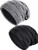 Men Winter Beanie Hat Warm Slouchy Hats Men Knitted Beanie Hats Fleece Lined Skull Cap for Men -Black- Grey-2-
