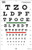 KASHSURG Snellen Translucent Distance Vision Testing Chart 20 Feet Size 14 x 9
