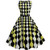 Summer Dress-Agrintol Casual Vintage Printing Bodycon Sleeveless Evening Party Prom Swing Dress -XL- Yellow-