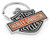 Harley-Davidson Black and Orange Bar  and  Shield Key Chain HDKD15