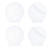 CREATCABIN 4 Pieces Acrylic Sheet Clear Cast Plexiglass Round Panel 4mm Thick Plastic Glass Board for LED Light Base- Signs- DIY Display Projects- Craft