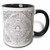 3dRose Vowel Chart-Two Tone Black Mug- 11-Ounce- Multicolored