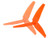 Microheli Plastic 3 Blade Propeller 45mm Tail Blade -Orange- - MCPXBL / BL2