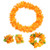 Hawaiian Luau orange flower Leis Jumbo necklaces bracelets headband set