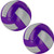 Set of 2 Purple Volleyball Ceramic Cabinet Drawer Knobs