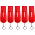 TOODOO 5 Pieces Cap Zappa Beer Bottle Opener Cap Shooters Launchers with Key Ring (Red)