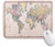 Gaming Mouse Pad-World Map Original Old Hand Colored Map of The World Anthique Chart for Old Emperors Print-Non-Slip Rubber Base-Desk Mat for Office and Home-9.5 x 7.9in