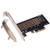 INTEFIRE M.2 NVME PCIe Adapter, NVME SSD to PCI-e 3.0 x 4 Host Controller Expansion Card Converter, Support M Key SSD Type 2280 2260 2242 2230 with Low Profile Bracket