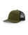 RICHARDSON Twill Mesh Back Trucker Snapback Hat - Loden Black