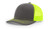 RICHARDSON Twill Mesh Back Trucker Snapback Hat - Charcoal/Neon Yellow