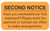 Doctor Stuff - File Folder Chart Labels- MAP4540- Second Notice- Billing and Collection Medical Stickers- Fluorescent Orange/Black- 1-1/2inch x 7/8inch- 250 per Box
