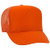 Otto Polyester Foam Front 5 Panel High Crown Mesh Back Trucker Hat - Orange