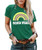 YEXIPO Womens Graphic Tees Good Vibes Shirt Short Sleeve Funny T Shirts Rainbow Print Cute Summer Tops -Medium- Green-