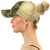 C.C Ponytail Criss Cross Messy Buns Ponycaps Baseball Cap Dad Trucker Mesh Hat -Distressed Camouflage Olive-