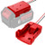 Feekoon Battery Adapters Red Milwaukee 18v Battery Dock Adapter Dock Holder Power Mount Connector for Milwaukee Battery