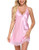 Avidlove Women Lingerie Satin Lace Chemise Nightgown Sexy Full Slips Sleepwear Pink Small