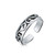 Cut-Out Celtic Swirl Filigree Thin Midi Band Toe Ring For Women 925 Silver Sterling Adjustable