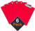 Plastic Clipboards (Set of 6) Multi Pack Clipboard (Red) Strong 12.5 x 9 Inch | Holds 100 Sheets! Acrylic Clipboards with Low Profile Clip | Cute Clip Boards Board Clips (Red)