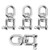 Abimars Swivel Ring Snap Rolling Shackle Device - Marine Grade Stainless Steel 316 Anchor Swivel Eye and Jaw - M6-4 pcs