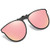 OopsMi Polarized Clip-on Sunglasses TR90 Frame Flip Up Driving Glasses For Prescription Glasses -Pink Lens-