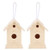 Gojiny Hanging Bird House- 2Pcs Outdoor Wooden Birdhouse Birds Nesting Breeding Box Cage Ornament for Garden Decor