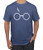 Wild Bobby Wizard Glasses Scar Pop Culture Men's Graphic T-Shirt- Vintage Heather Blue- Large