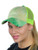 C.C Ponycap Messy High Bun Ponytail Adjustable Mesh Trucker Baseball Cap Hat- Tie Dye Mint