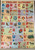 English Alphabet Chart Big Size with Big Pocket map of USA and World Combo Set of 3 Three Charts