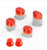 Bullet Button ABXY Button 3D Joystick Cap for Xbox One S Slim X Elite Controller Replacement-Orange