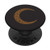 Crescent Moon Black PopSockets PopGrip- Swappable Grip for Phones  and  Tablets