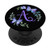 A Initial Butterfly Monogram Letter Butterflies Purple Black PopSockets Grip and Stand for Phones and Tablets