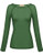 Kate Kasin Women's Long Sleeve See Through Mesh Sheer Top Blouse Shirt-S-Green-