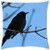 LESGAULEST Throw Pillow Cover -16x16 inch- - Blackbird Male Branch Songbird Bush Blue Nature