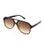 FEISEDY Vintage Retro 70s Plastic Aviator Sunglasses Women Men Classic Large Squared Frame B2751