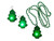 Christmas Tree LED Flashing Earrings and Necklace Set -Green-