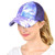 C.C Ponycap Messy High Bun Ponytail Adjustable Mesh Trucker Baseball Cap Hat- Criss Cross Mesh Tie Dye Purple