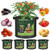 T4U Fabric Plant Grow Bags with Handles 5 Gallon Pack of 5- Heavy Duty Nonwoven Smart Garden Pot Thickened Aeration Nursery Container Black for Outdoor Potato- Tomato- Chili- Carrot and Vegetables