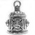 Guardian Bell Guardian Firefighter Fire Hydrant Motorcycle Biker Luck Gremlin Riding Bell or Key Ring, Silver