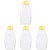 Yardwe 4pcs 500g Plastic Honey Jars Squeeze Bottle Condiment Bottle Sauce Squeeze Squirt Bottle