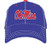 Ole Miss Rebels Adjustable Cap Structured Logo Hat -Navy-