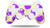 Sony PS3 Controller Decal Style Skin - Kearas Polka Dots Purple On Cream -CONTROLLER NOT INCLUDED-