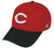 OC Sports Cincinnati Reds -Black Brim- Adult Adjustable Hat Officially Licensed Major League Baseball Replica Ball Cap