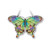 Amia Peridot Butterfly Handcrafted Glass Small Suncatcher- Multicolor