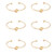 Bridesmaid Gifts Bracelets For Team Bride-Bride Tribe Bracelets Hair Tie Gift for Bridal Shower Set of 6 -PW0206-Gold- -PG0106-Gold-