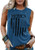 American Flag Tank Tops Women Patriotic Shirt USA Flag Stars Stripes Print Sleeveless T-Shirt 4th of July Tee Tops -Blue-3- X-Large-
