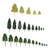 Pixnor 27pcs Mixed Model Trees Train Railways Architecture Landscape Scenery Layout 3-16 cm